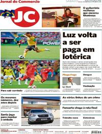 Capa do jornal Jornal do Commercio 14/07/2018