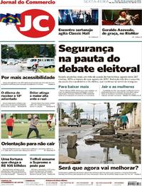 Capa do jornal Jornal do Commercio 14/09/2018