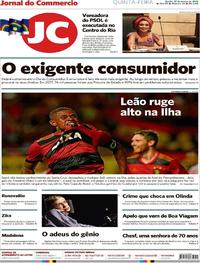 Capa do jornal Jornal do Commercio 15/03/2018