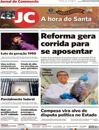 Capa do jornal Jornal do Commercio 16/01/2018