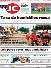 Capa do jornal Jornal do Commercio 16/04/2018