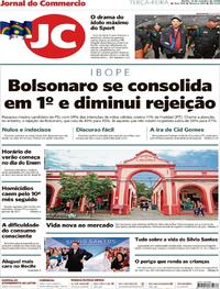 Capa do jornal Jornal do Commercio 16/10/2018