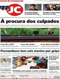 Capa do jornal Jornal do Commercio 17/05/2018