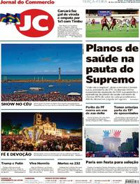 Capa do jornal Jornal do Commercio 17/07/2018