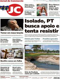 Capa do jornal Jornal do Commercio 17/10/2018