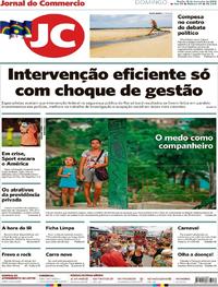 Capa do jornal Jornal do Commercio 18/02/2018