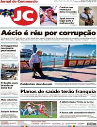 Capa do jornal Jornal do Commercio 18/04/2018