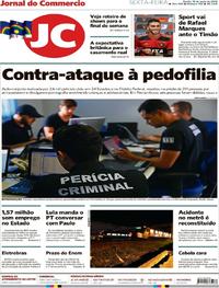 Capa do jornal Jornal do Commercio 18/05/2018