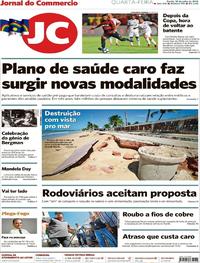 Capa do jornal Jornal do Commercio 18/07/2018