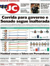 Capa do jornal Jornal do Commercio 18/09/2018