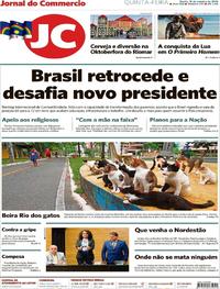 Capa do jornal Jornal do Commercio 18/10/2018