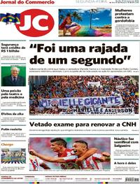 Capa do jornal Jornal do Commercio 19/03/2018