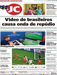 Capa do jornal Jornal do Commercio 19/06/2018