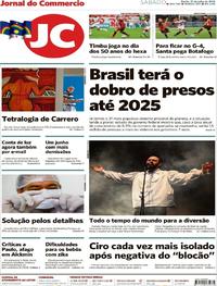Capa do jornal Jornal do Commercio 21/07/2018