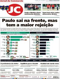 Capa do jornal Jornal do Commercio 21/08/2018