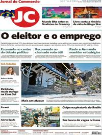 Capa do jornal Jornal do Commercio 21/09/2018