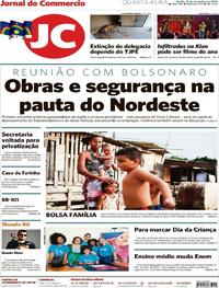 Capa do jornal Jornal do Commercio 21/11/2018