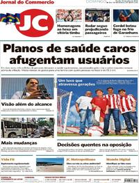Capa do jornal Jornal do Commercio 22/07/2018