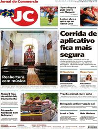 Capa do jornal Jornal do Commercio 22/11/2018