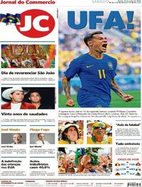 Capa do jornal Jornal do Commercio 23/06/2018