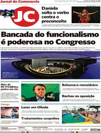Capa do jornal Jornal do Commercio 23/07/2018
