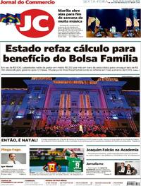 Capa do jornal Jornal do Commercio 23/11/2018