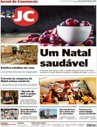 Capa do jornal Jornal do Commercio 23/12/2018