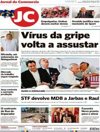 Capa do jornal Jornal do Commercio 24/03/2018