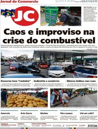 Capa do jornal Jornal do Commercio 24/05/2018