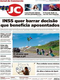 Capa do jornal Jornal do Commercio 24/08/2018
