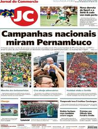 Capa do jornal Jornal do Commercio 24/09/2018