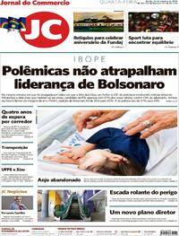 Capa do jornal Jornal do Commercio 24/10/2018