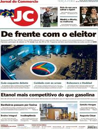 Capa do jornal Jornal do Commercio 25/09/2018