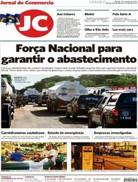 Capa do jornal Jornal do Commercio 26/05/2018