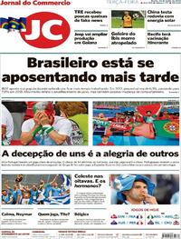 Capa do jornal Jornal do Commercio 26/06/2018