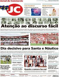 Capa do jornal Jornal do Commercio 26/08/2018