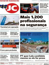 Capa do jornal Jornal do Commercio 27/01/2018