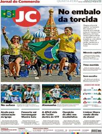 Capa do jornal Jornal do Commercio 27/06/2018