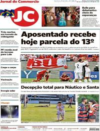 Capa do jornal Jornal do Commercio 27/08/2018