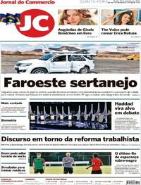 Capa do jornal Jornal do Commercio 27/09/2018