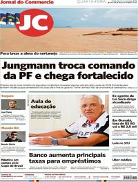Capa do jornal Jornal do Commercio 28/02/2018