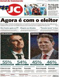 Capa do jornal Jornal do Commercio 28/10/2018