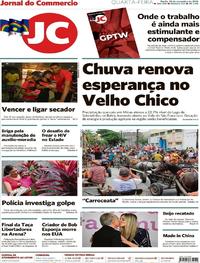 Capa do jornal Jornal do Commercio 28/11/2018