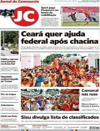 Capa do jornal Jornal do Commercio 29/01/2018