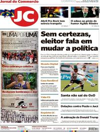 Capa do jornal Jornal do Commercio 29/04/2018