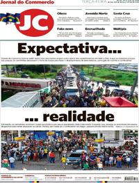 Capa do jornal Jornal do Commercio 29/05/2018