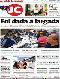 Capa do jornal Jornal do Commercio 29/08/2018
