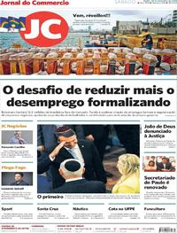 Capa do jornal Jornal do Commercio 29/12/2018