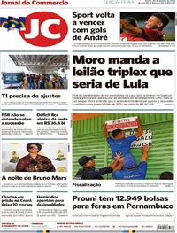Capa do jornal Jornal do Commercio 30/01/2018