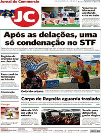 Capa do jornal Jornal do Commercio 30/07/2018